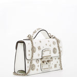 Load image into Gallery viewer, The Hollywood White Leather Crossbody Bag
