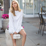 Load image into Gallery viewer, The Hollywood White Leather Crossbody Bag
